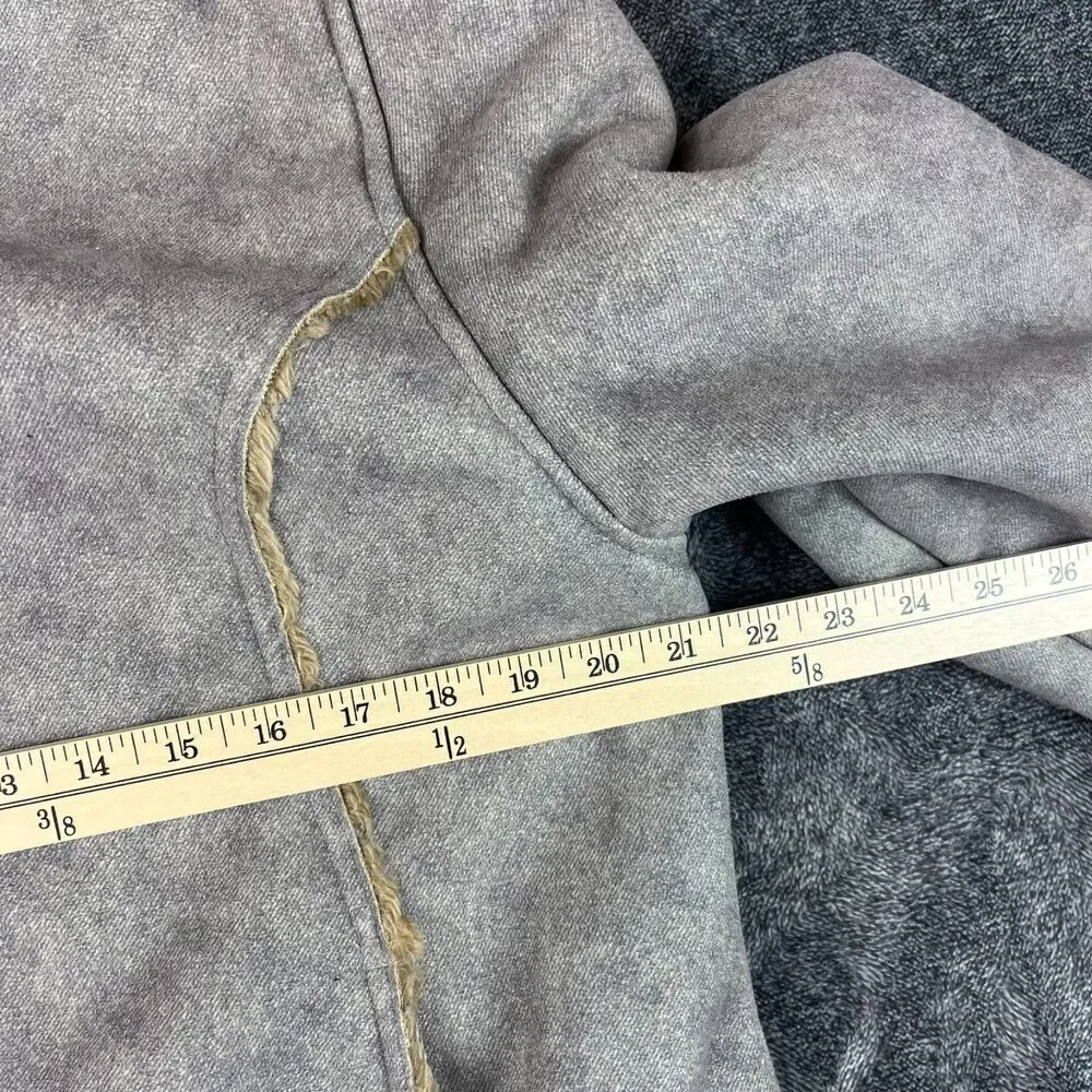 Vtg Cabela's Suede Mock Neck Faux Fur Lined Full Zip Jacket Brown XL Regular - Picture 6 of 12